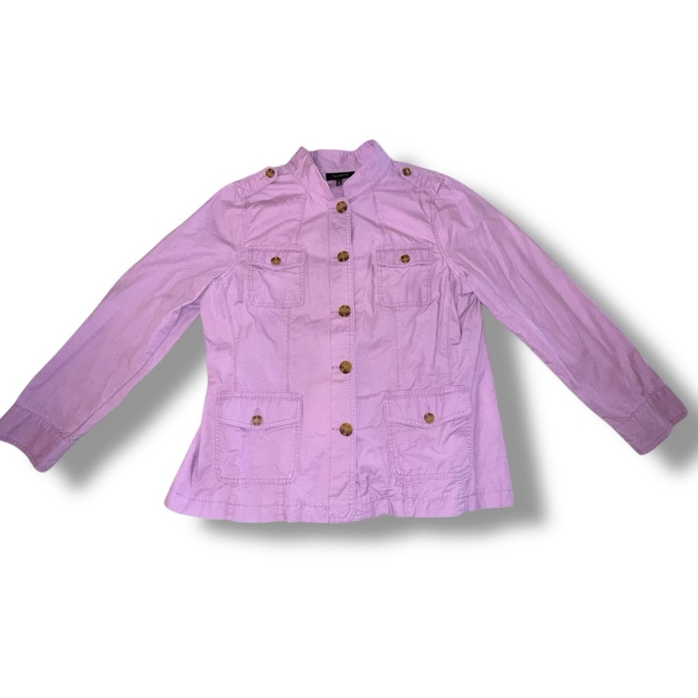 TALBOTS Military Inspired Jacket - Misses XL Violet Tulle - Picture 6 of 12